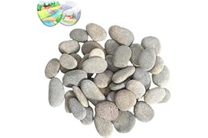 OOOAOOO 50 Stücke Kieselsteine Zum Bemalen, 1-3 CM Kieselsteine Groß Flusskiesel Steine Bemalen Kleine Steine zum Basteln Kies Dekosteine Naturstein Diy Aquarium für Zen Garten Blumentöpfen und Aquarien