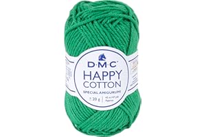 DMC - Happy Cotton - Spécial Amigurumi - 100% coton - Très doux et agréable à utiliser | Pelote de 20 g - 43 m | 49 coloris