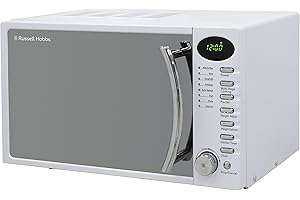 Russell Hobbs RHM1714WC 17 L 700 W White Digital Solo Microwave with 5 Power Levels, Digital Clock and Timer, 8 Auto Cook Menus, Automatic Defrost, Easy Clean