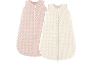 ‎BEARMOSS Bearmoss Schlafsack Baby 1.5 Tog - 2er Pack Winterschlafsack Herbst Babyschlafsack Winter Herbst für Jungen Mädchen Neugeborene (Rosa, 78cm)
