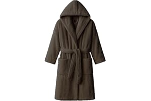 Dorian Home - Accappatoio Uomo e Donna in Spugna con Cappuccio, Tasche, Cintura a Passanti e Gancio in Cotone 100% di Alta Qualità, Durevole e Resistente, Morbido, Assorbente e Lavabile in Lavatrice