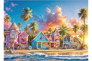 HUADADA Jigsaw Puzzles for Adults 1000 Pieces jigsaw puzzles 1000 Piece for adults Educational Games Home Decoration Puzzles (Colourful Pleasure Coast)