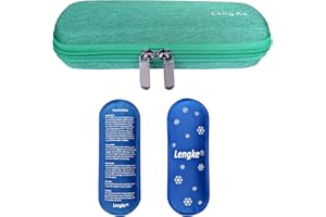 MABANOCOTA EVA Insulin Pouch for Diabetes Medication, Diabetic Travel Bag with 2 Nylon Cooling Packs for The Insulin Pen, Insulin Syringes and Other Diabetic Accessories(Green)