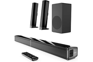 Oakcastle SB80 Xtra 200W 2.1 Channel Sound Bar for TV with External Subwoofer | Bluetooth 5.3 Soundbar with HDMI ARC, Optical, AUX & USB Playback | Home Cinema TV Speakers with Remote & Wall Mount