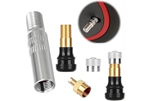 MDLSDE 2 PCS Valvola Tubeless dell'Aria, Valvola per Pneumatici a Tubeless Monopattino Elettrico con Adattatore Estensione per M365 Pro2 Ninebot Max G30 Biciclette Moto Auto e Scooter