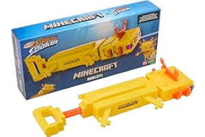 Nerf Super Soaker Minecraft Axolotl Water Blaster, Minecraft Axolotl Mob Design, zabawka wodna na zewnątrz, gry na świeżym powietrzu dla dzieci