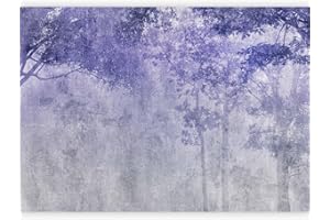 murando - Carta da Parati Adesiva Foresta 294x210 cm Fotomurali Adesivi Murali Rivestimento Parete Moderna per Pareti Adesiva Muro Decorativo Fotomurale Alberi Natura come dipinto viola b-A-10053-a-a