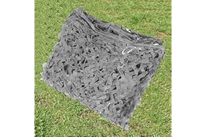 CFDZCP Toldo Camuflaje Exterior Sombra Vela Red De Camuflaje Reforzada Militar, Camping, Caza, Jardín Pérgola Terraza Red De Sombra Decorativa, Impermeable Anti-Ultravioleta,Gris (Color : Grey, Size : 3x4m