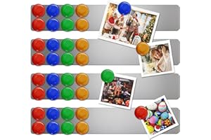 ‎BONNA bonna Magnettafel 4 Stück, Starke Magnetleisten, Silber Memorandum Pinnwand Magnettafel klein für küche, kühlschrank, Büro, Wohnung, Kalender, Fotos, Papiere