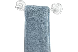 IDESIGN InterDesign 52620Power Lock Suction Bathroom Towel Bar - Clear,11.2" x 5.65" x 2.35"