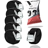 TK Gruppe Timo Klingler 6X Zurrgurte 250 cm mit Klemmschloss Befestigungsgurt zur Befestigung mit Spanngurte bei Transport, C