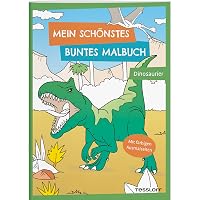 Malbuch Dinosaurier (DIN A4) – 50 Detailreiche Motive Mit Hintergrund: T-Rex, Raptor, Triceratops, Stegosaurus… Für Kinder & Erwachsene