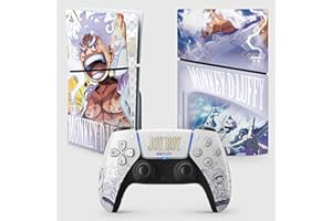 FFRAME Sticker PS5 Slim Gear 5, Autocollant PlayStation 5 Manga, Console et Manette, Edition Slim Disque, Skin Gear 5 PS5 (1 Manette)