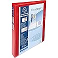 Exacompta - ref. 51942RE - 1 customizable rigid opaque binder with 2 pockets - 4 D-rings of 30 mm - Spine 47 mm - External dimensions: 32 x 27.7 cm - A4 Maxi file format - Colour: red
