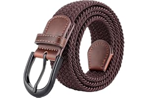 Mile High Life Cinturones elásticos trenzados Hebilla ovalada de cinturón sólido Punta de PU