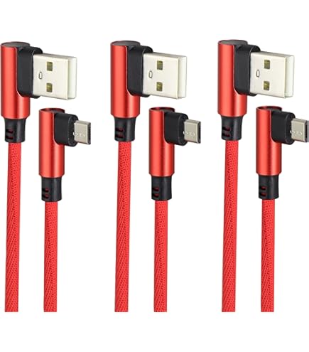 System-S Cavo Micro USB Angolato 90° A Destra, 140 Cm, Cavo Dati E Ricarica Per Smartphone E Tablet, Connettore USB A Maschio - Micro USB Maschio - 3
