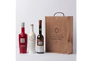 OLIVAOLIVA Les meilleures Huiles d'Olive Vierge Extra du monde (TOP10 du Prix international de la qualité des huiles d'olive vierges extra EVOOLEUM Awards 2021) - Pack de 3 bouteilles de 500 ml (Boîte en bois)