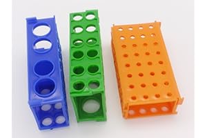 MUHWA 4 vie di prova in plastica, colori assortiti, blu, verde, arancione, confezione da 3