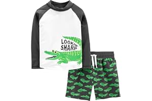 Simple Joys by Carter's Baby Boys Swimsuit Trunk and Rashguard Set Rash Guard Set (Pack of 1)