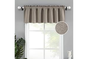 LuxFocus Tende oscuranti 100% in lino, con tasca per asta, tende oscuranti per cucina, senza luce, tende oscuranti per camera da letto, bagno, tende oscuranti per camera da letto, bagno, tende