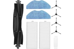 Fixbetter Kit d'accessoires pour 360 S8, S8 Plus, pour 360 Botslab S8 Plus, pour Rowenta X-plorer Serie 75 S+ RG8597W, pour EZVIZ RE4 / RE5 Plus Robot Aspirateur Pièces de Rechange