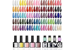 Phoenixy 42Pz Smalto Semipermanente Unghie 36 Colori Smalti Semipermanenti per Unghie Professionali Smalto Gel per Unghie U V/LED con Base e Top Coat