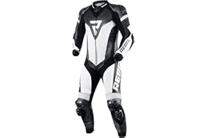 REBELHORN Rebel Tuta intera da moto in pelle per uomo gomito spalla posteriore ginocchio protezioni per anca e coccige Ventilazione 4 tasche pannelli riflettenti