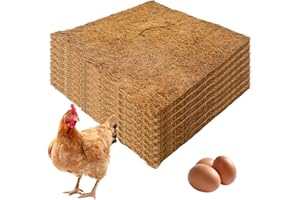 HUSOUE 10 Stück Hühnernest Unterlage, 30 x 30cm Hühner Nistkasten Einlagen Verdickung Kokosmatte Wiederverwendbare Nistmatten Hühnerstall Zubehör zum Schutz von Hühnerstall und Eiern