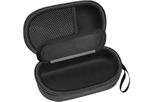 GWCASE Portable 2 in 1 Contact Lens Case and Glasses Case, Traveling Contact Cases Bag Box Holder with Soak Storage Kit Included Built-in Mirror, Tweezer, Lens Solution Bottle and Hand Strap-Black