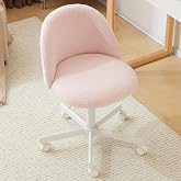 Bonnlo Desk Chair, Dressing Table, Office and Dressing Table, with Wheels, Adjustable Height, Compact Chair for Study, Bedroo