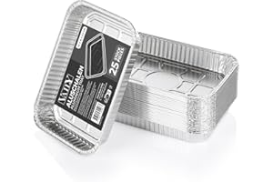 Vaily Bandejas de aluminio pequeñas para goteo (25 unidades, 22 x 15 cm)