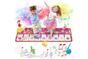 Tapis Musical Enfant Jouet ,Tapis de Piano Musical de Bébés Filles Garçons 3 à 8 Ans, Éducation précoce Cadeaux de éducatifs Interactifs, Cadeaux de Noël ( 39.4"X14.2")