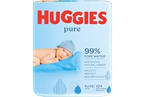 Huggies Pure Wipes Quad, Pack of 4