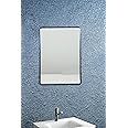 Reflectionz Frameless Decorative Wall Mount Glass Mirror (10 X 14 Inch , Silver ), Rectangular, Unframed