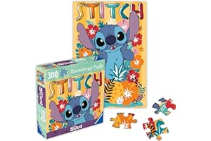 Ravensburger - Puzzle Stitch 300 Pezzi | Puzzle 300 Pezzi Con Una Misura 39x27 Cm | Lilo E Stitch Bambina E Bambino | Collezione Puzzles Moments Disney