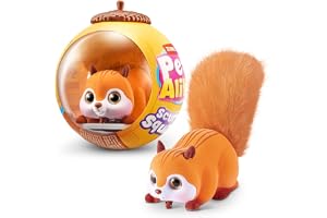 Pets Alive Scurry'n Squirrel (Orange) by ZURU interaktywna zabawka robotyczna, poruszająca się wiewiórka z realistycznymi mi i dźwiękami, od 3 lat i starszych, dla dzieci i niemowląt