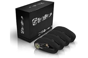 ‎SAFESTRAP SafeStrap Spanngurte mit Ratsche- 1600kg Kapazität - Enorm robuste Zurrgurte - 4 Stück 6m Ratschengurte - Nach EN 12195-2 - Schwarz