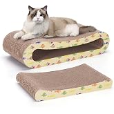 Nobleza 2 in 1 Cat Board with Catnip, Corrugated Cardboard Scratcher for Furniture