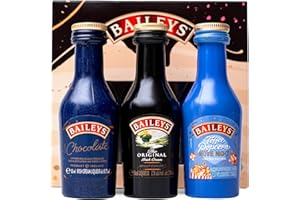BEAMS INTERNATIONAL Baileys Gift Set - Original Irish Cream Liqueur, Chocolate, Toffee Popcorn x3 Alcohol Miniatures 5cl Bottles - Birthday Alcohol Gift Sets for Women, Men, Mum Gifts for Birthday, Christmas