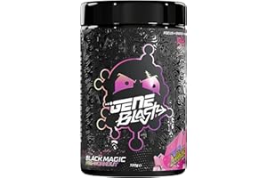 Gene Blast Black Magic Pre Workout – Strength, Energy, Focus & Muscle Pumps | BCAA + EAA | High Stim | No Crash | 720g (Bubblegum)