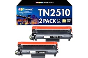 GPC Image TN2510 TN-2510 Toner Cartridge Compatible for Brother TN 2510 for Brother DCP-L2627DWXL DCP-L2620DW HL-L2400DW HL-L2400DWE HL-L2445DW MFC-L2860DWE MFC-L2800DW MFC-L2835DW Printer（2 Black）