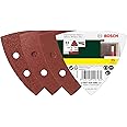 Bosch 2607019500 25 Delta Sanding Sheet Assorted, 60-240 Grit, Red