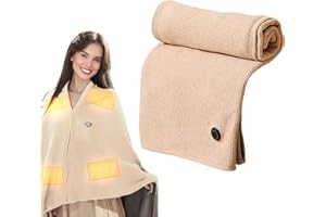 ‎FUFRE FUFRE Heizdecke USB, 150x80cm Elektrische Heizdecke mit 3 Heizung, Wärmedecke Elektrisch Kabellos, Tragbar Wärmedecke, Elektrische Wärmekissen, Electric Blanket für Zuhause Büro Reisen Camping (A)