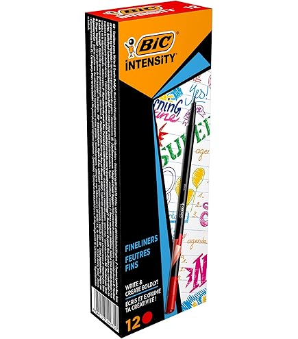 BIC Intensity Fineliners Pennarelli A Punta Fine 0,4mm | Confezione Da 12 | Blu | Per Scrittura, Appunti E Disegno Tecnico - Foto 9