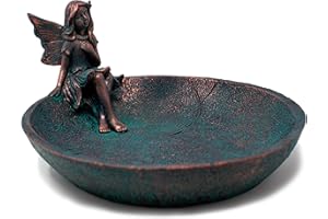 Blümelhuber Incantevole Ciotola da Giardino con Elfo Seduto – Ciotola per mangime per Uccelli