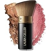 LAURA GELLER NEW YORK Vegan Oblique Retractable Kabuki Brush, Precision Brush, Ideal for Travel - Powder, Fluid &amp; Liquid Make