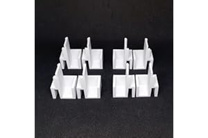 3D SAVOIE Lot de 8 Guides Hauts pour Porte Coulissante de Placard Form Optimum - Renforcé - Plus épais que l'original - Fabriqué en France