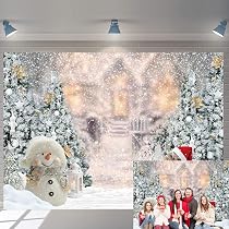 LTLYH Toile de fond de Noël en bois de 2,1 x 1,5 m - Flocon de neige - Décorations de fond pour sapin de Noël - Cadeau pour photo de Noël, Nouvel