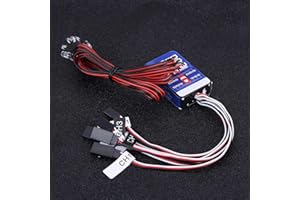 Tbest zestaw oświetlenia LED, zestaw oświetlenia 12 LED Symulacja migających świateł dla 1/10 1/8 RC Car / Truck / Crawler