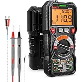 KAIWEETS Digital Multimeter mit LED-Buchsen, Strommessgerät True RMS Auto-Range 6000 Zähler, misst Spannung,Kapazität, Temper